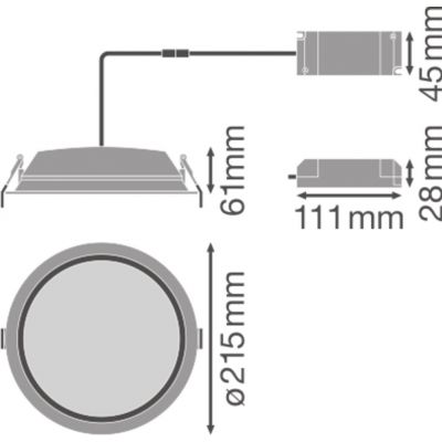 DL ALU DALI DN200 25W 4000K WT IP44LEDV LEDVANCE (4058075091634)