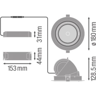 SP VARIO DN170 35W 3000K 24DEG WT LEDV LEDVANCE (4058075104020)