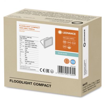 Naświetlacz LED FLOOD COMPACT V 10W 865 SYM 100 WT 4058075574694 LEDVANCE (4058075574694)