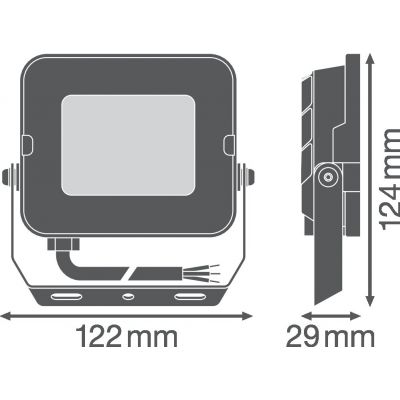 Naświetlacz LED FLOOD COMPACT V 20W 840 SYM 100 BK 4058075574779 LEDVANCE (4058075574779)