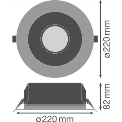 DOWNLIGHT PFM DN195 21W 840 WT IP54 UGR19 LEDV Oprawa LED - DOWNLIGHT LEDVANCE (4058075459274)