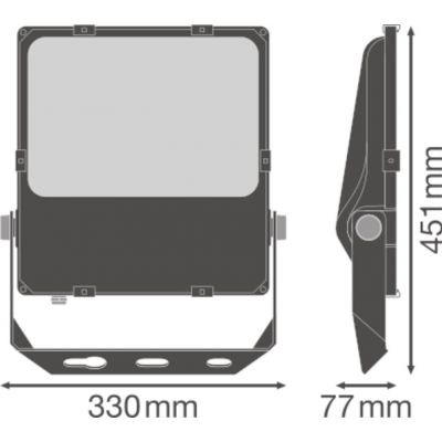 Naświetlacz LED FL PFM ASYM 45x140 150W 4000K BK 19800lm IP66 czarny 4058075353701 LEDVANCE (4058075353701)