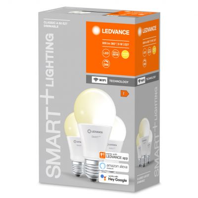 3x Żarówka LED SMART+ WiFi E27 9W/827 DIM 4058075485716 Ledvance (4058075485716)
