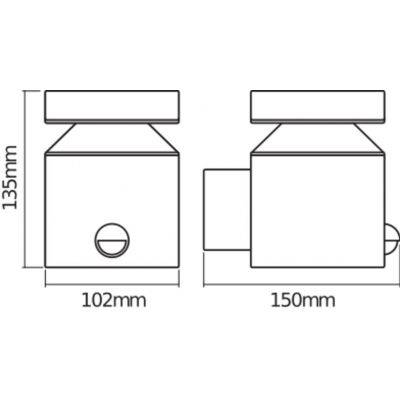 Kinkiet ścienny lampa elewacyjna oprawa zewnętrzna 6W 360lm 3000K z czujnikiem Endura Style Cylinder 4058075205352 LEDVANCE (4058075205352)