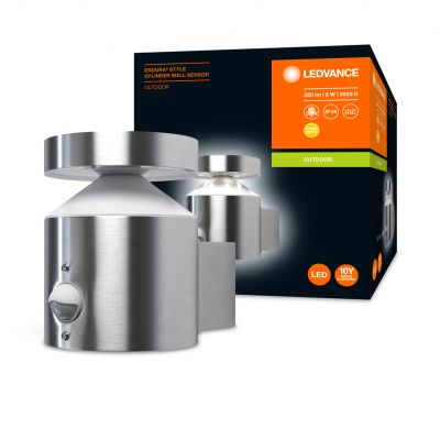 Kinkiet ścienny lampa elewacyjna oprawa zewnętrzna 6W 360lm 3000K z czujnikiem Endura Style Cylinder 4058075205352 LEDVANCE (4058075205352)