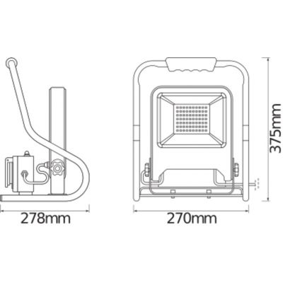 LED WORKLIGHT R-STAND SOCKET 50 W 4000 K LEDVANCE (4058075321342)