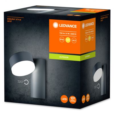 Kinkiet ścienny lampa elewacyjna zewnętrzna ruchoma 8W 440lm 3000K Endura Style Spot 4058075214095 LEDVANCE (4058075214095)