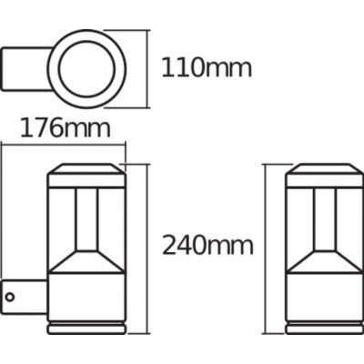 Kinkiet lampa elewacyjna LED 12W LATARNIA Endura Style nowoczesna 4058075205017 LEDVANCE (4058075205017)