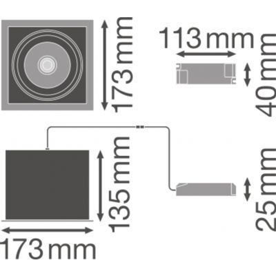 SP MULTI 1X30W 4000K FL WT BK LEDV LEDVANCE (4058075113947)