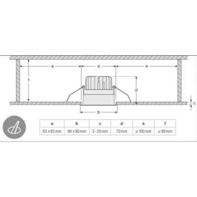 SP SQUARE DK ADJ 8W 3000K FL WT LEDV LEDVANCE (4058075114043)