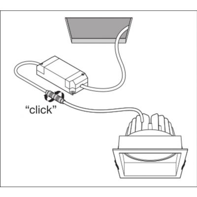 SP SQUARE DK ADJ 8W 3000K FL BK LEDV LEDVANCE (4058075114067)