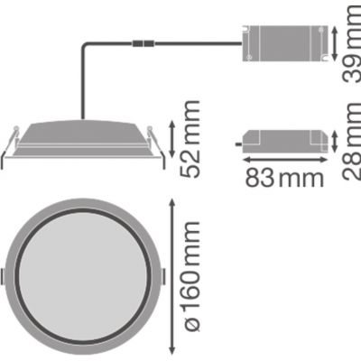 DL ALU DN150 14W 3000K WT IP44 LEDV LEDVANCE (4058075091436)