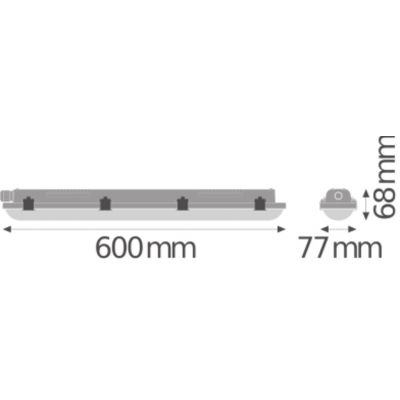 Oprawa hermetyczna LED DP VALUE 600 9W/4000K IP65 LEDV 4058075300705 LEDVANCE (4058075300705)