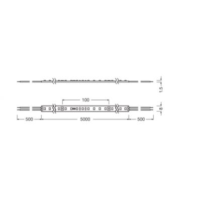 Taśma LED 5m 24V 70W 6790lm 2700K LS V-2000/827/5 30X1 G2 LEDV 4058075708037 LEDVANCE (4058075708037)