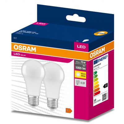 Żarówka LED /2szt./ E27 10W=75W 1055lm 3000K biepła biel OSRAM (4058075630277)