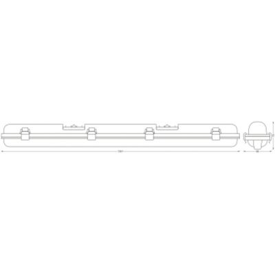 SMART oprawa liniowa LED 18W 1900lm 2700 6500K szara LEDVANCE (4058075576353)