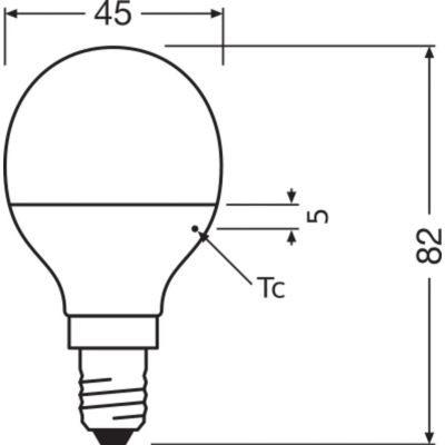 Żarówka LED E14 kulka 4,9W 470lm 3000K ciepła biel VALUE OSRAM LEDVANCE (4058075630376)