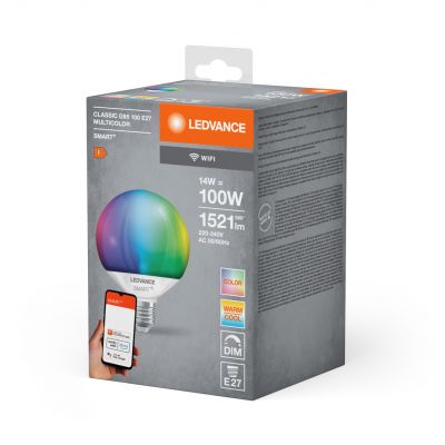 Żarówka LED E27 G95 16W 1521lm RGB CCT 200° SMART+ WIFI Ściemnialna 4058075609617 LEDVANCE (4058075609617)