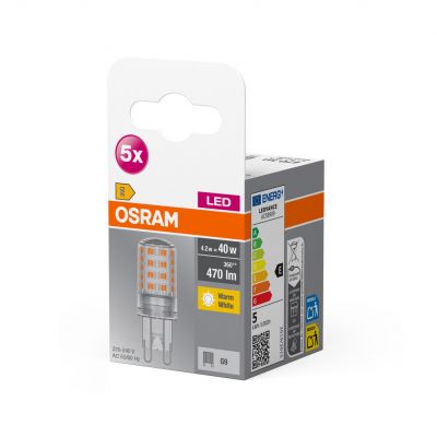 Żarówka LED G9 4,2W=40W 470lm 2700K ciepła biel OSRAM (4058075758087)