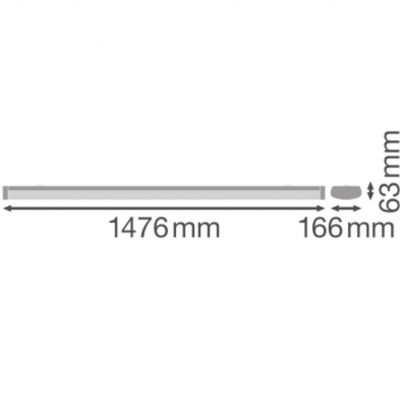 LINEAR SURFACE 1500 P 45W 840 WT IP44 LEDVANCE (4058075733138)