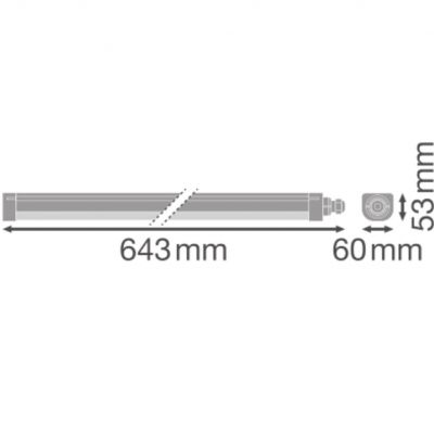 Oprawa hermetyczna DAMP PROOF COMP 600 V 16W 840 IP66 LEDVANCE (4058075740853)