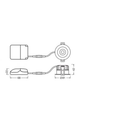 SP FIX P 8W 930 PS DIM IP44 WT LEDVANCE (4058075799547)