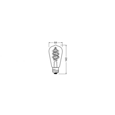 Żarówka LED E27 ST64 4,5W = 30W 2700K Ciepła RGB 300lm 300° Filament SMART+ WIFI Ściemnialna 4058075609914 LEDVANCE (4058075609914)