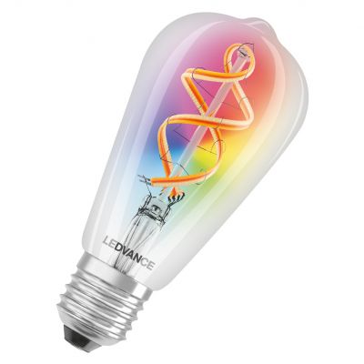 Żarówka LED E27 ST64 4,5W = 30W 2700K Ciepła RGB 300lm 300° Filament SMART+ WIFI Ściemnialna 4058075609914 LEDVANCE (4058075609914)