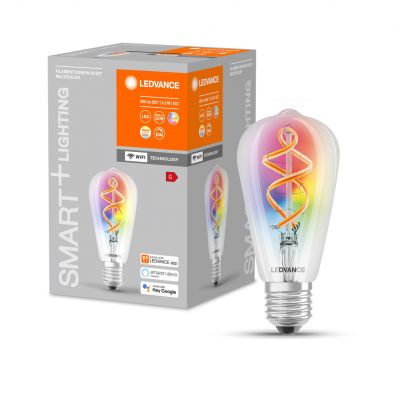 Żarówka LED E27 ST64 4,5W = 30W 2700K Ciepła RGB 300lm 300° Filament SMART+ WIFI Ściemnialna 4058075609914 LEDVANCE (4058075609914)