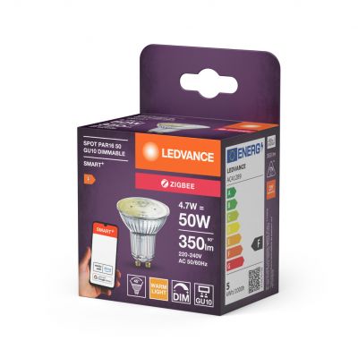SMART+ ZB Spot PAR16 Glas DIM 50 yes 4,7W GU10 LEDVANCE (4058075729148)