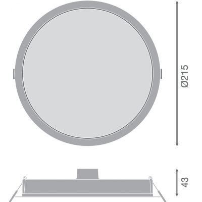 DL IP44 DN 215 24W 865 WT LEDVANCE (4058075703247)