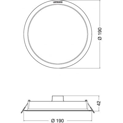 Oprawa LED DOWNLIGHT IP44 DN 190 18W 830 WT 4058075703124 LEDVANCE (4058075703124)