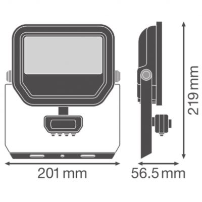 Naświetlacz LED z czujnikiem ruchu FLOODLIGHT sensor PFM G4 27W41W IP65 3000K 133lm/W czarny LEDVANCE (4099854306860)