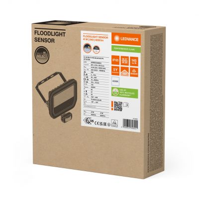 Naświetlacz LED z czujnikiem ruchu FLOODLIGHT 27W41W IP65 4000K 145lm czarny LEDVANCE (4099854306921)
