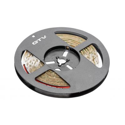 GTV TAŚMA FLASH 3528, 600 LED ZIMNY BIAŁY, 48W BEZ ŻELU 8mm, ROLKA 5m LD-3528-600-20-ZB (LD-3528-600-20-ZB)