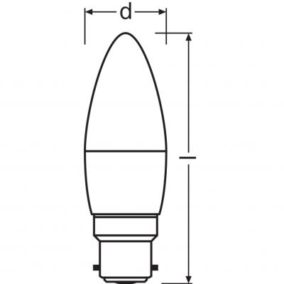 BASE CL B40 4,9W 827 230V FR B22D FS3 LEDVANCE (4052899961517)