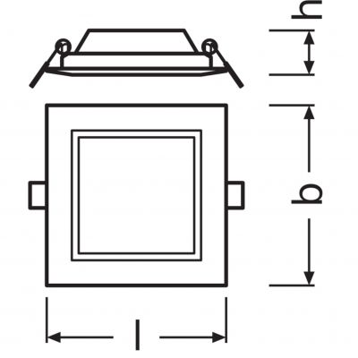 Panel LED Podtynkowy wpuszczany 6W 3000K DOWNLIGHT Slim SQ105 kwadrat 4058075079212 LEDVANCE (4058075079212)