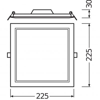 Panel LED Podtynkowy wpuszczany 18W 3000K DOWNLIGHT Slim SQ210 kwadrat 4058075079335 LEDVANCE (4058075079335)