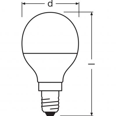 BASE CL P40 4,9W 827 230V FR E14 FS3 LEDVANCE (4058075090507)