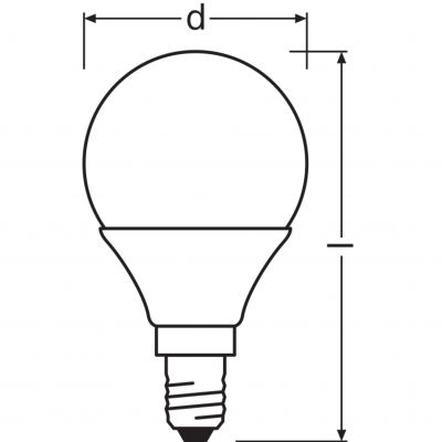BASE CL P40 4,9W 827 230V FR E14 FS3 LEDVANCE (4058075090507)