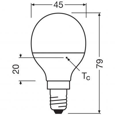 BASE CL P40 4,9W 827 230V FR E14 FS3 LEDVANCE (4058075090507)
