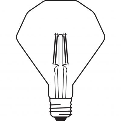 Żarówka LED Vintage 1906 LED CL DIAMOND FIL GOLD 40 non-dim 4,5W/825 E27 4058075091955 LEDVANCE (4058075091955)