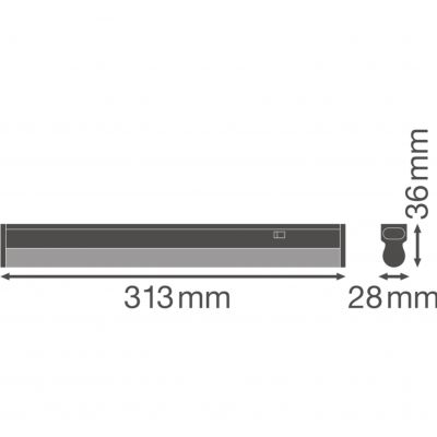 Oprawa LED LINEAR COMPACT SWITCH 300 4 W 4000 K 4058075106093 LEDVANCE (4058075106093)