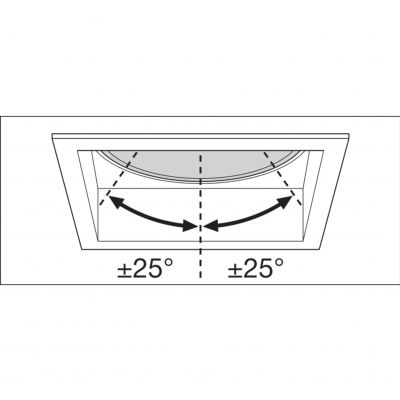SP SQUARE DK ADJ 8W 3000K FL BK LEDV LEDVANCE (4058075114067)