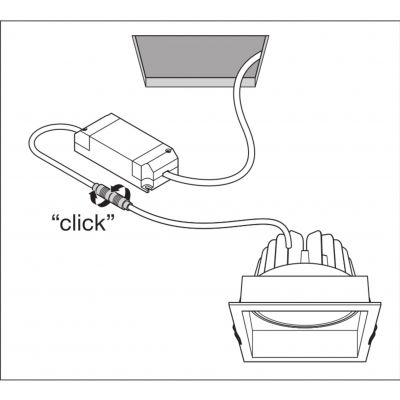SP SQUARE DK ADJ 8W 3000K FL BK LEDV LEDVANCE (4058075114067)