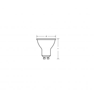 Żarówka LED GU10 2,8/25W 230lm 120° 2700K ciepła biel VALUE OSRAM LEDVANCE (4058075198944)