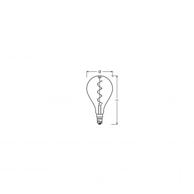 Żarówka LED Vintage 1906 LED CL A160 FIL SMOKE 12 non-dim 5W/818 E27 4058075269903 LEDVANCE (4058075269903)