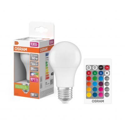 Żarówka LED 9W 60W E27 806lm OSRAM RGBW + PILOT LEDVANCE (4058075430754)