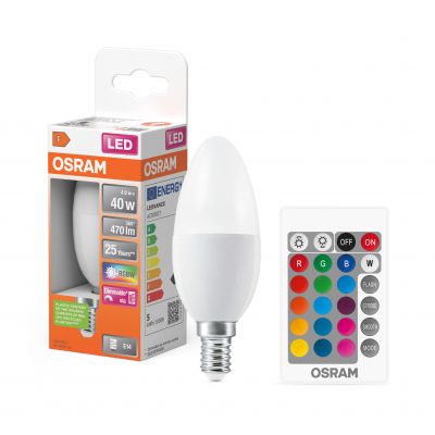 Żarówka OSRAM LED STAR RGB + PILOT 5,5W 40W E14 LEDVANCE (4058075430853)