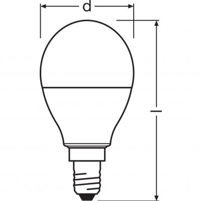 OSRAM Żarówka LED KULKA E14 5,5W 40W RGBW + PILOT LEDVANCE (4058075430877)